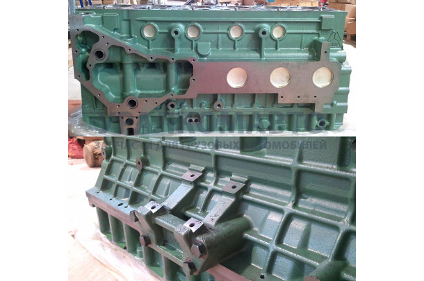 блок цилиндров WD615 Евро3 (крышка короткая, площадка ТНВД под углом) HOWO AZ1099010077